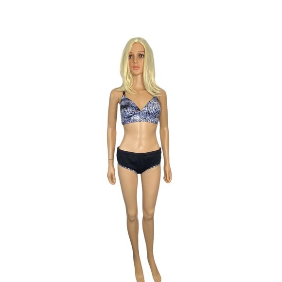 TYR Sporty Athletic Bikini Set Bralette Top M Bottom L Black - Picture 5 of 16